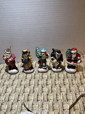 Possible Dreams dated Santa ornaments Set of 5